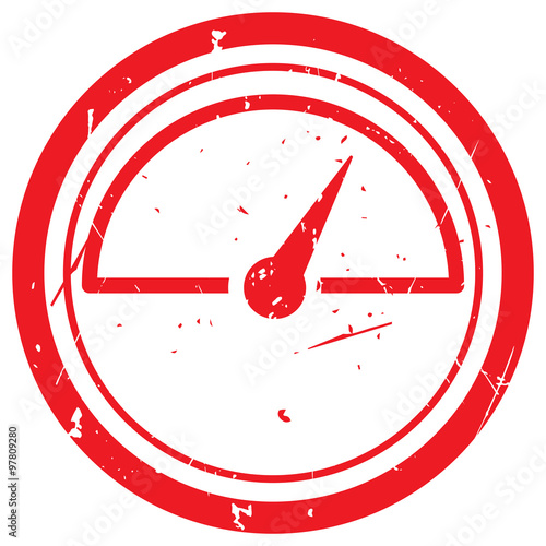 Red Speed Meter rubber stamp