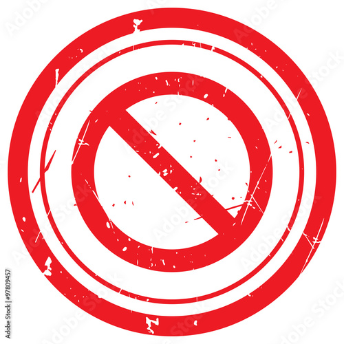 Red Forbidden rubber stamp
