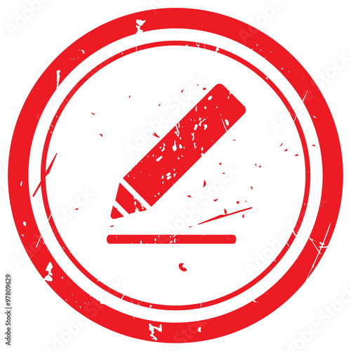 Red Sign Here rubber stamp