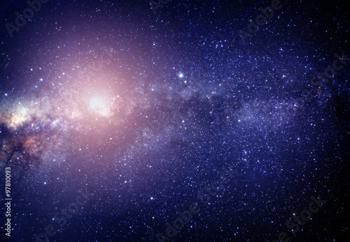 Photos blurred image of pink stars in the galaxy. Some elements of this