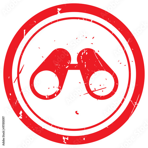 Red Binoculars rubber stamp