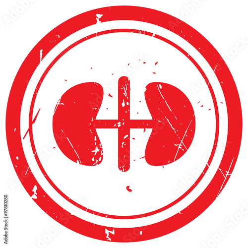 Red Kidneys rubber stamp
