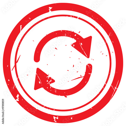 Red Refresh rubber stamp