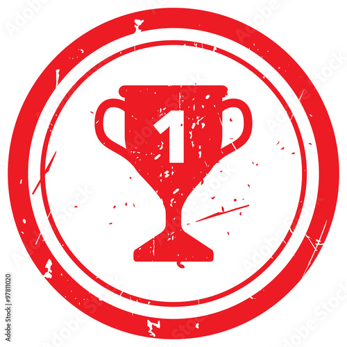 Red Trophy rubber stamp