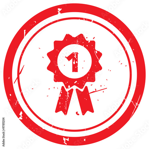 Red Prize Ribbon rubber stamp