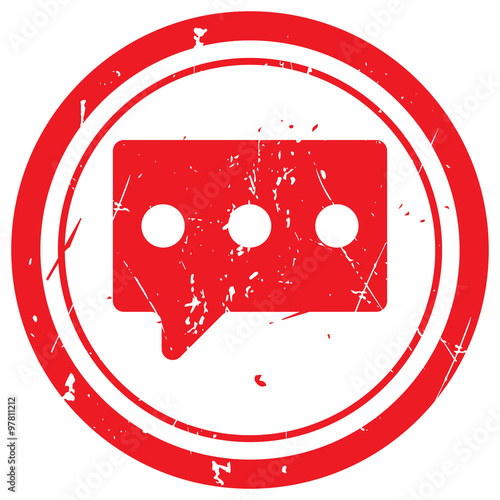 Red Message rubber stamp