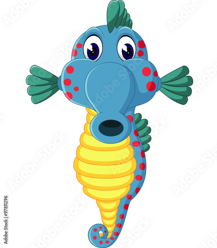 illustration of Cute seahorse cartoon