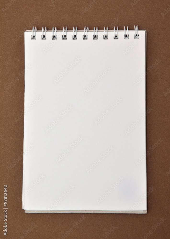 Blank notepad with spiral bound Blank notepad with spiral bound