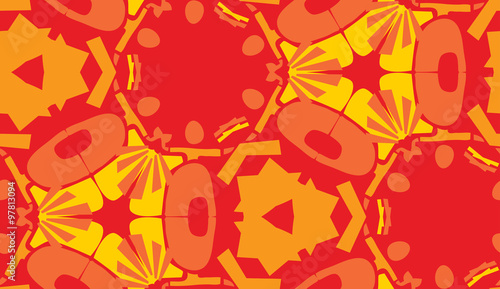 Red and Yellow Wallpaper Pattern