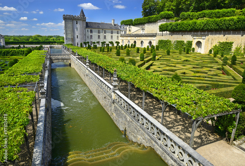 Chateau de Villandry in department of Indre-et-Loire, France photo