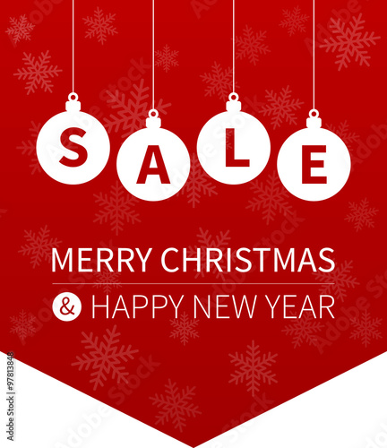 Merry Christmas sale promotion website hanging banner flag