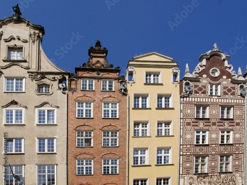 cityscape of Gdansk with old buildings