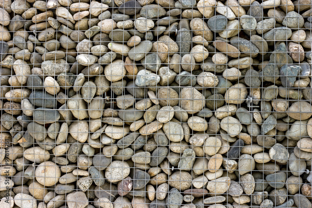 Backgrounds collection - Wall built of sea pebbles Backgrounds collection - Wall built of sea pebbles