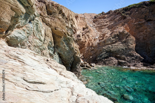 Rocky coast of Crete Island