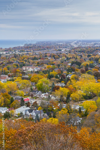 Overlooking Autumn Landscape from Niagara Escarpment, Ontario