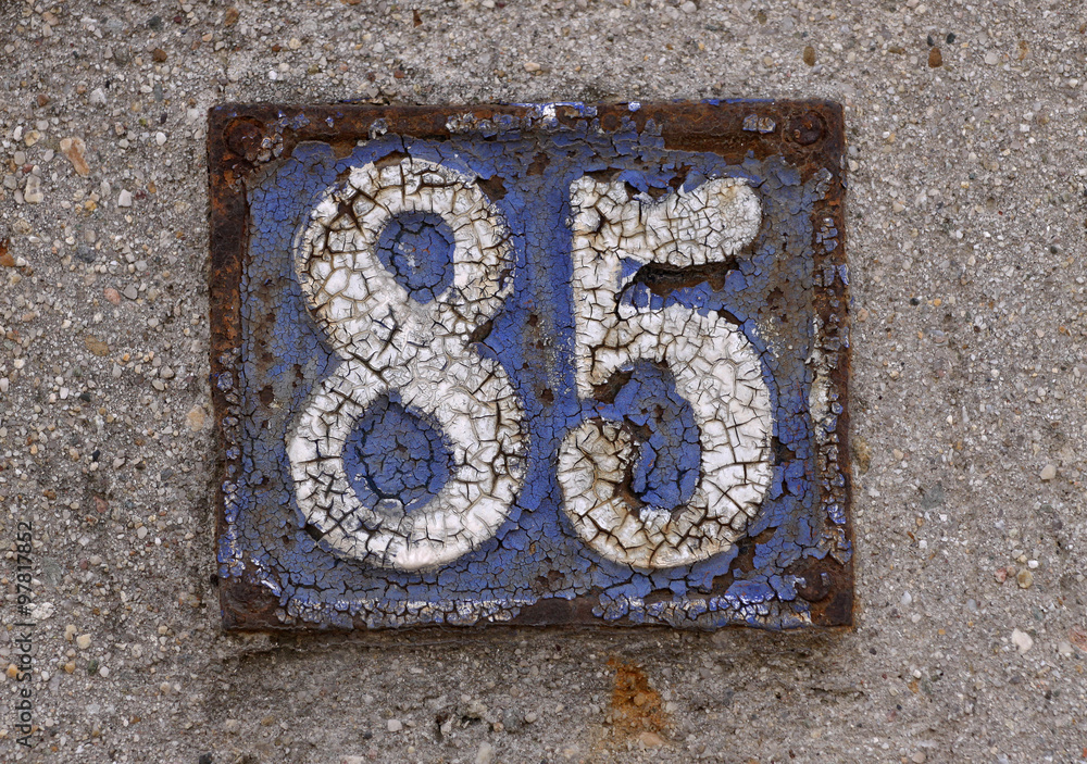 House numbers in different styles House numbers in different styles