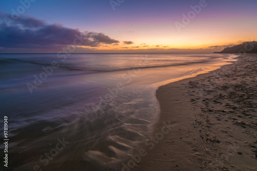 Sonnenaufgang an der Steilk  ste bei Stubbenfelde  Insel Usedom