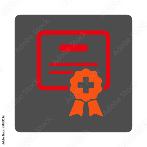 Medical Diploma Flat Button