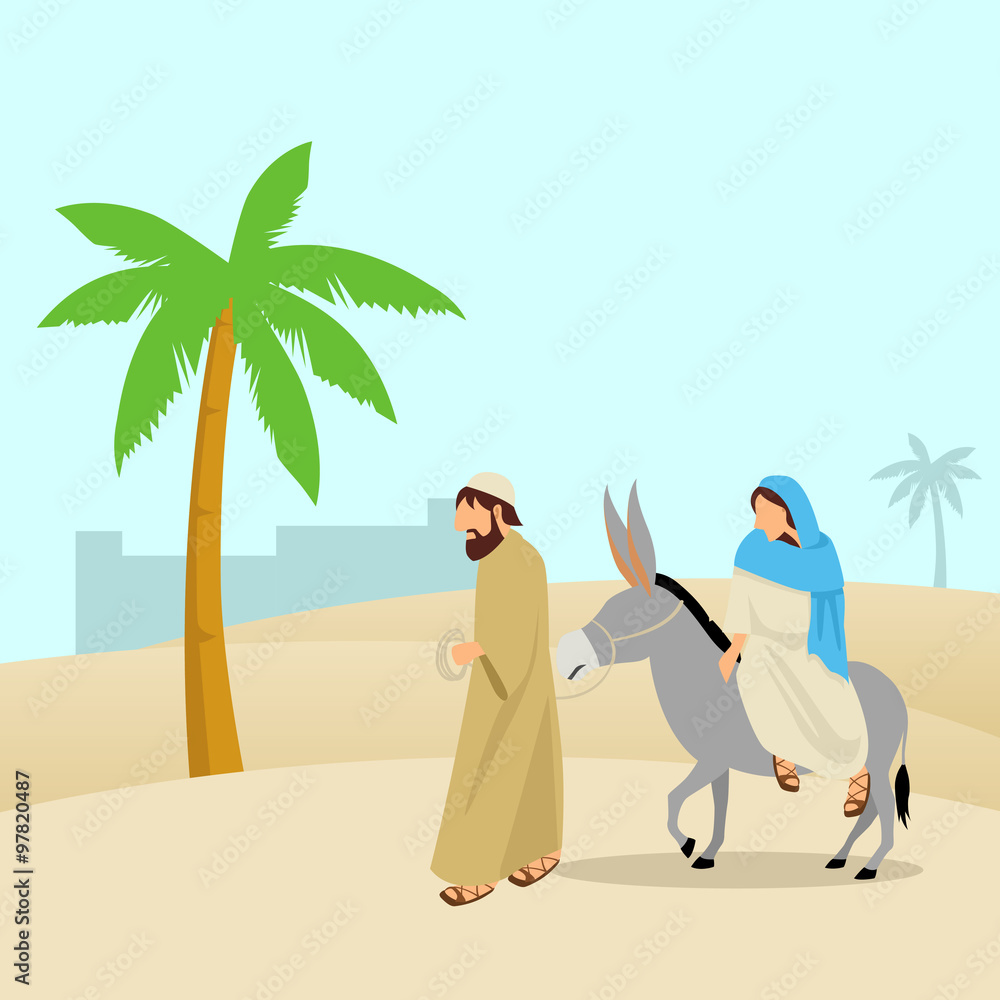 Journey To Bethlehem Stock Vector | Adobe Stock