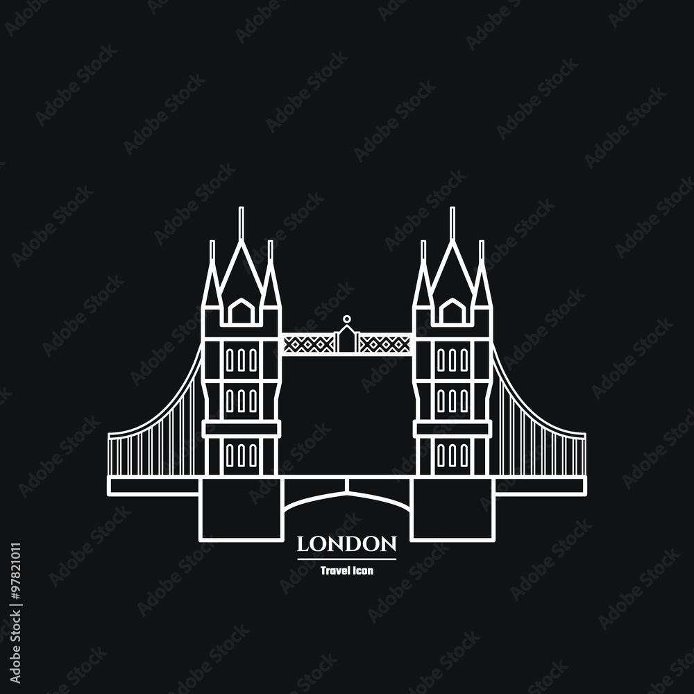 Fototapeta premium Tower bridge Icon 