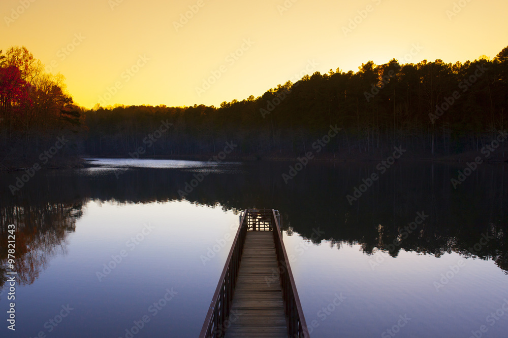 tranquil lake scene
