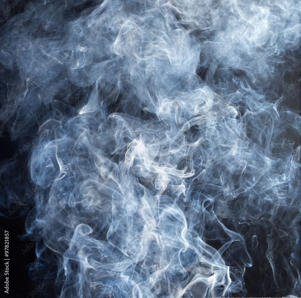 Smoke fragments on a black background Smoke fragments on a black background
