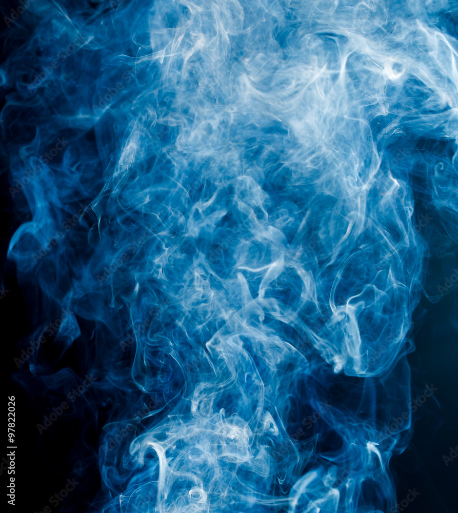 blue smoke on a black background blue smoke on a black background