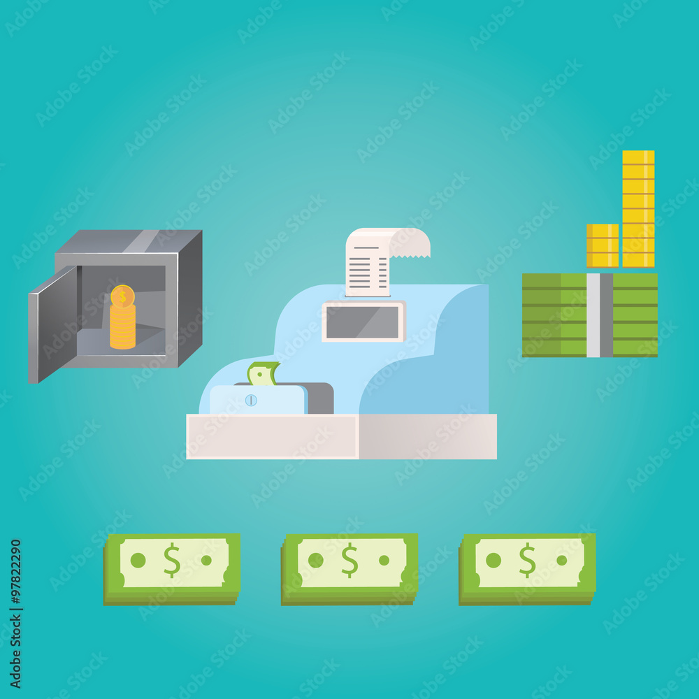 Modern vector illustration of money savings.