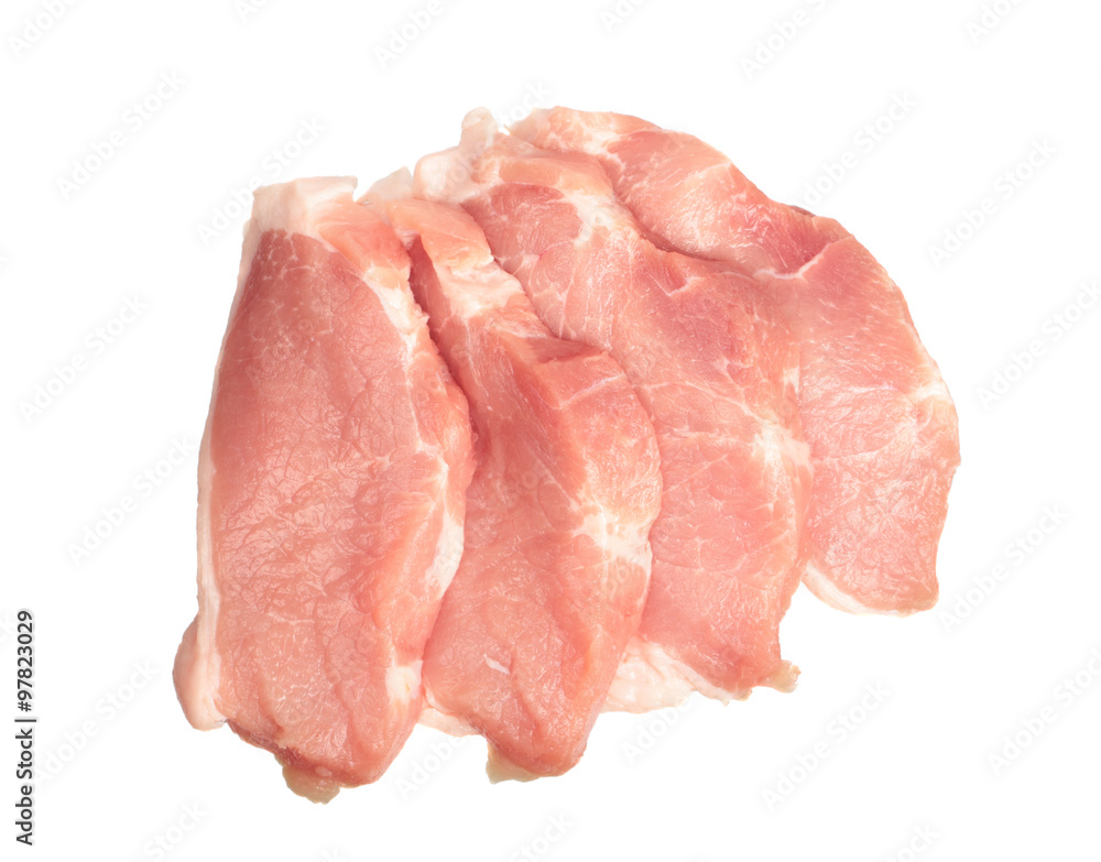 Pork chop slices