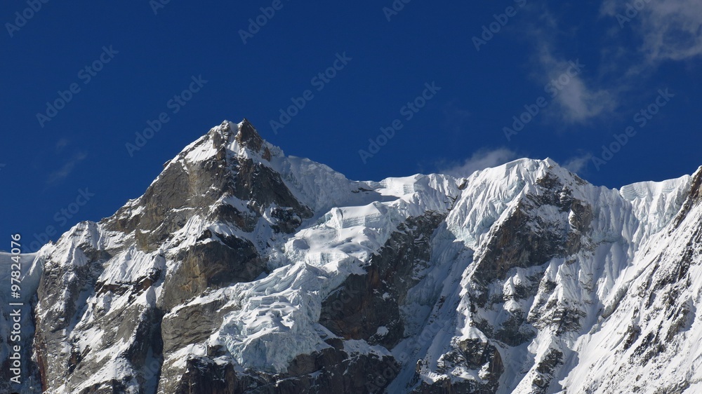 Nierekha Peak, high mountain in the Himalayas