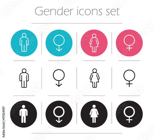 Gender icons set