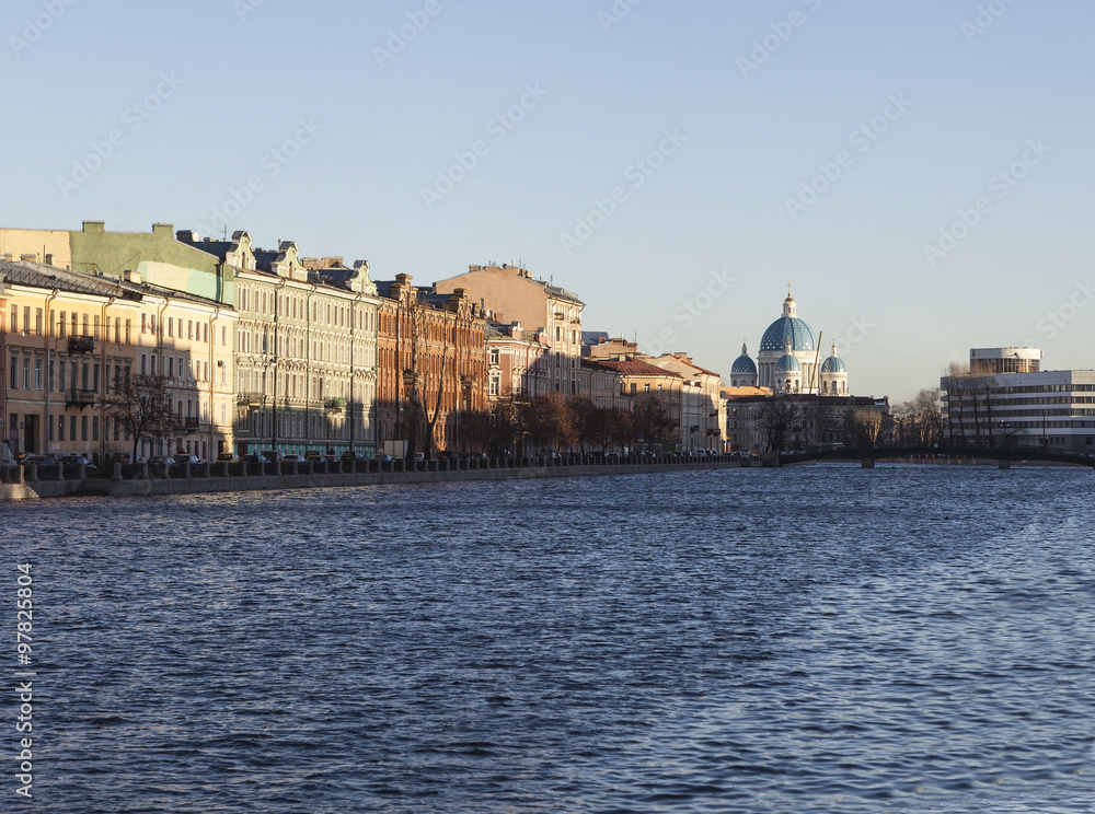 Река Фонтанка. Санкт-Петербург. Россия.