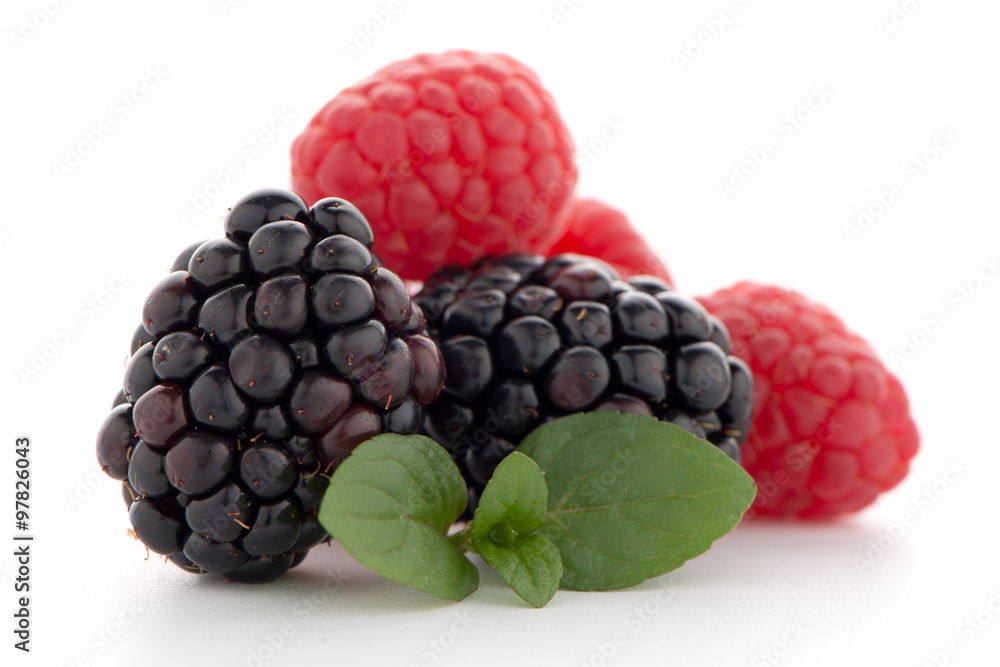 Raspberry with blackberry Raspberry with blackberry
