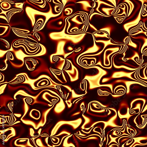 Swirly psychedelic matter. Gold color patterns. Backdrops.