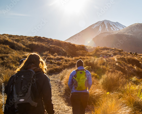 Tongariro crossing New Zealand unesco site national park