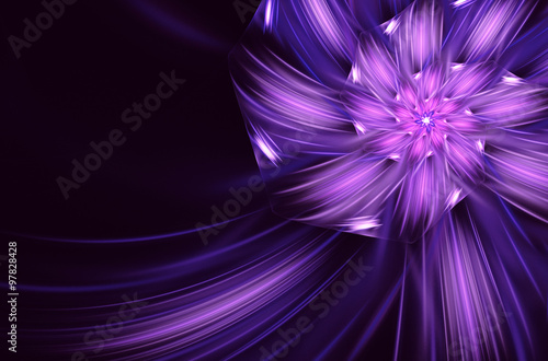abstract fractal background, spiral, flower