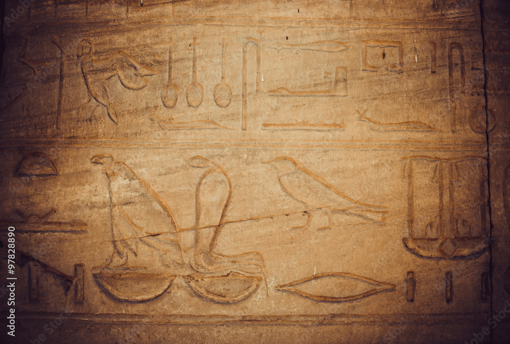 Obraz premium old egypt hieroglyphs