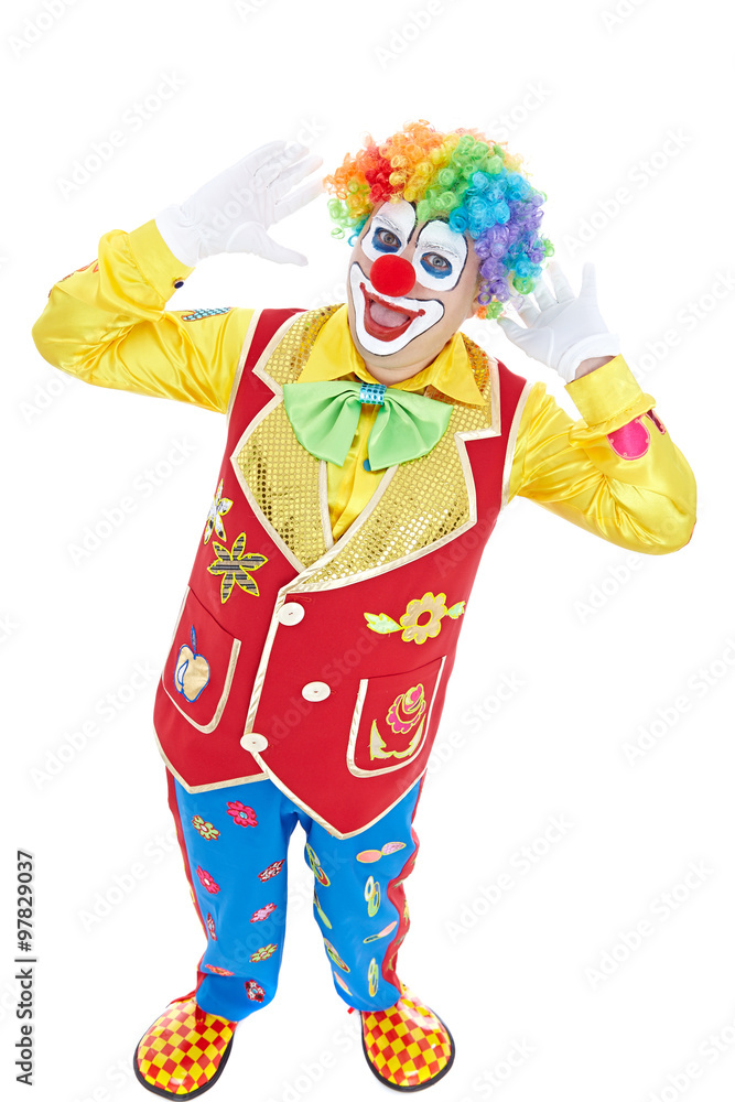 Portrait of a clown isolated on white background Portrait of a clown isolated on white background