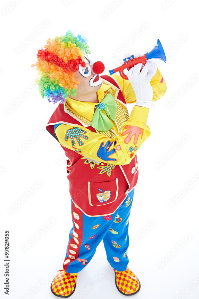 Portrait of a clown isolated on white background Portrait of a clown isolated on white background