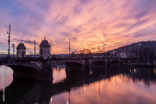 Legion Bridge and River Vltava in Prague