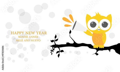 bonne année hibou