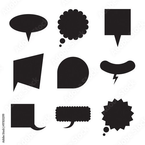 Vector speech bubbles set.