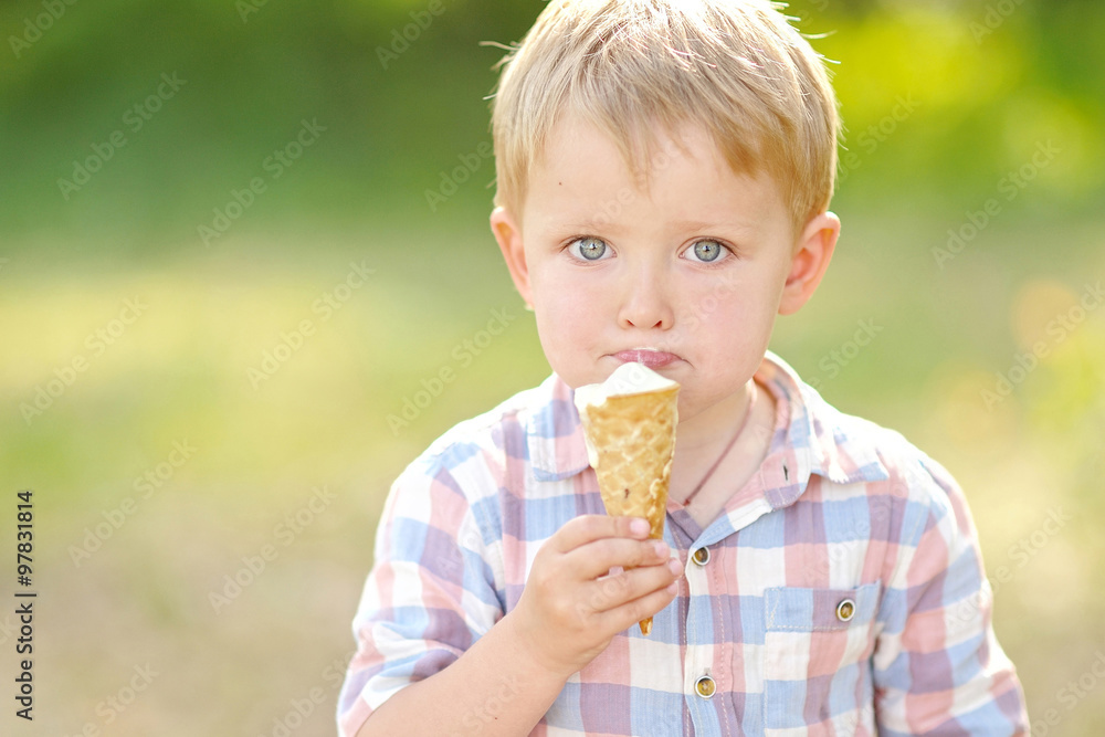 Portrait of a boy in the summer outdoors Portrait of a boy in the summer outdoors