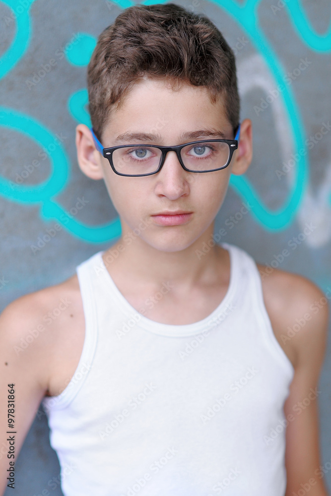 Portrait of a boy in the summer outdoors Portrait of a boy in the summer outdoors