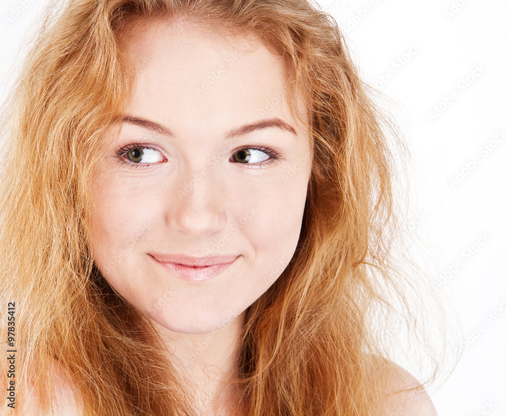 Portrait of happy cheerful smiling young beautiful woman Portrait of happy cheerful smiling young beautiful woman