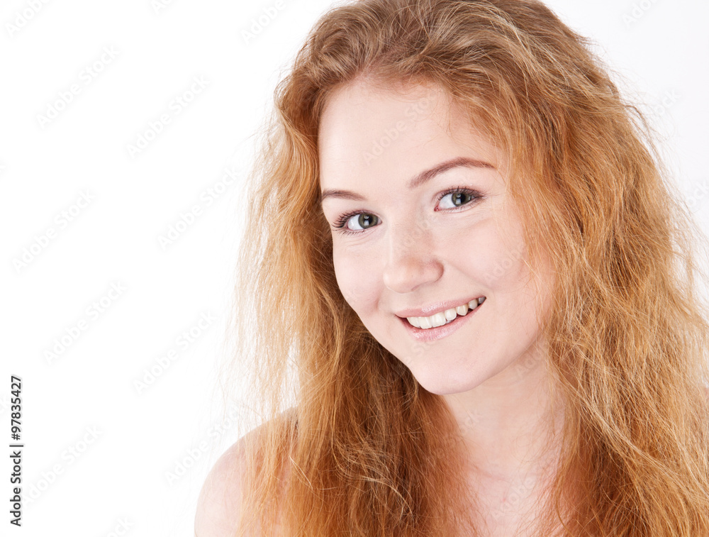 Portrait of happy cheerful smiling young beautiful woman Portrait of happy cheerful smiling young beautiful woman