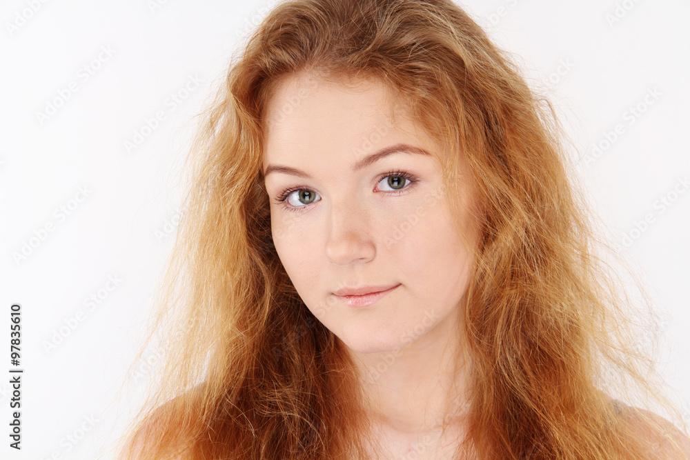Portrait of happy cheerful smiling young beautiful woman Portrait of happy cheerful smiling young beautiful woman