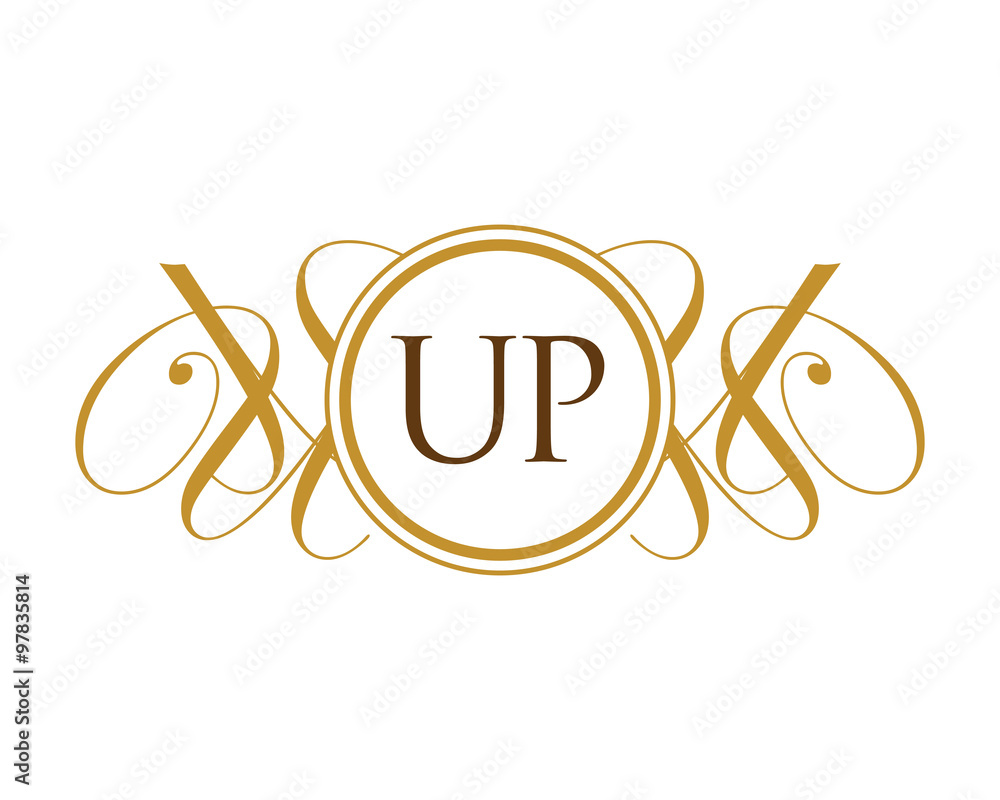 UP Luxury Ornament initial Logo UP Luxury Ornament initial Logo
