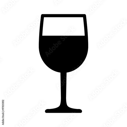 Wine tasting glass flat icon for apps and websites