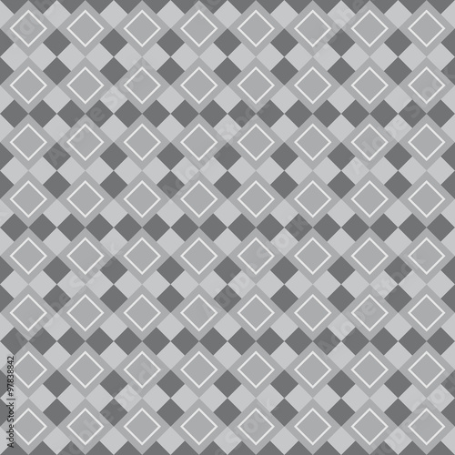 Geometric fun pattern with light and dark grey rhombus